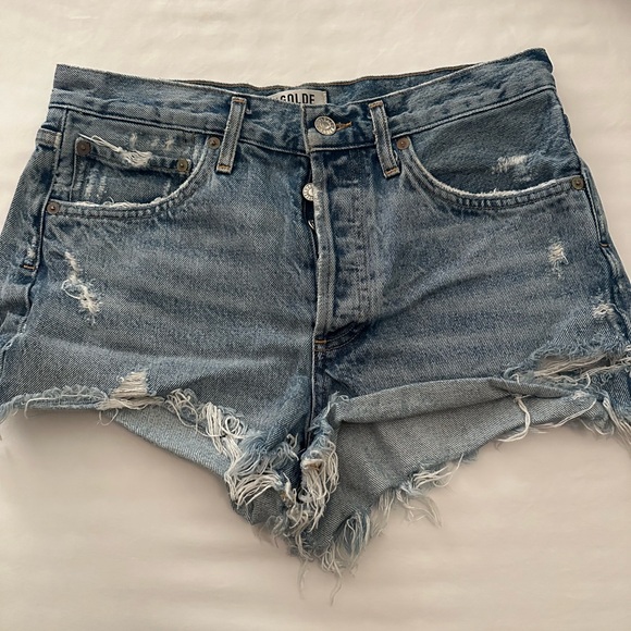 Agolde Parker Denim Shorts - Picture 1 of 3